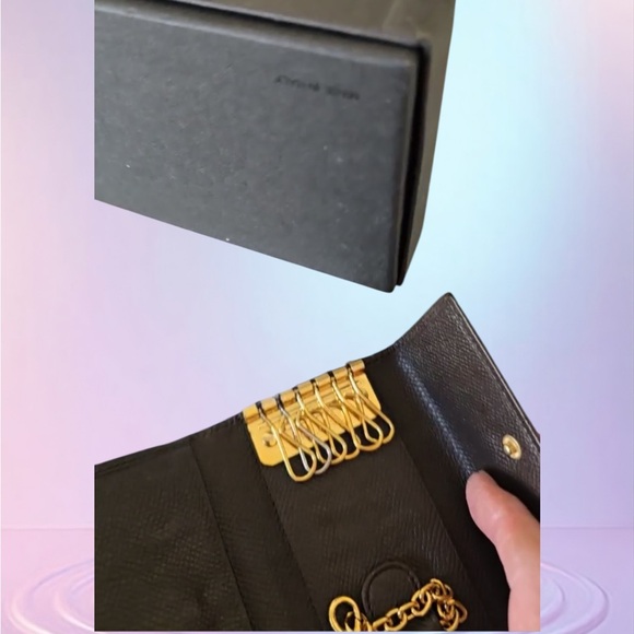 Bvlgari Dark Brown Leather Card / Key Holder and Box - Picture 2 of 12